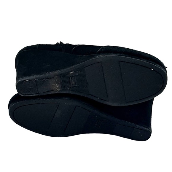 Ladies Toms Black Suede Platform Ankle Boot Size 7 - Picture 7 of 8